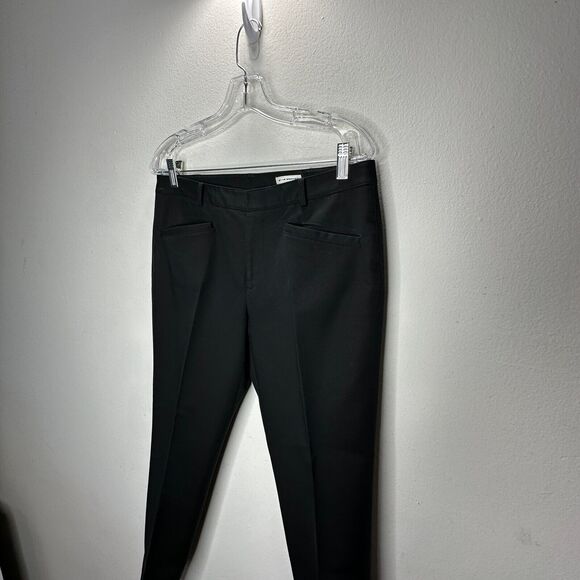 Club Monaco Jet Black Pressed Front Crease Straight Leg Trouser Pant Pockets 8 - Picture 4 of 10